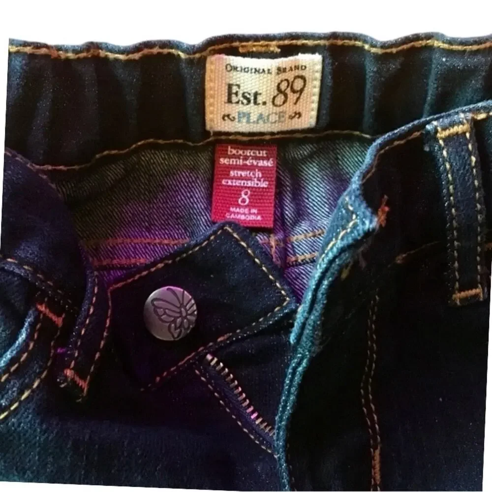 Girl Dark Wash Bootcut Jeans
